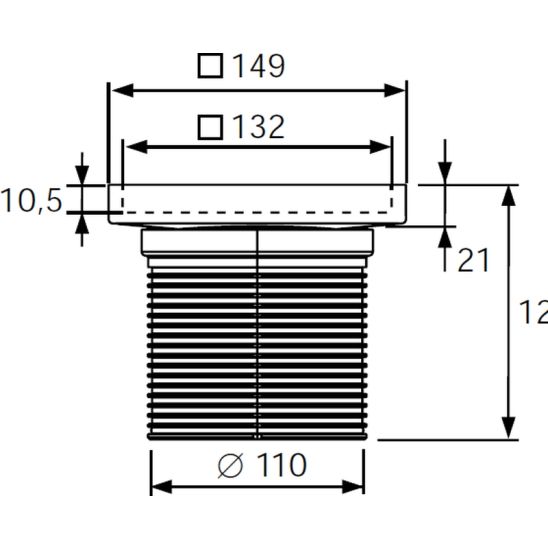 Tece Drainpoint S capac de etanșare cm 3660011