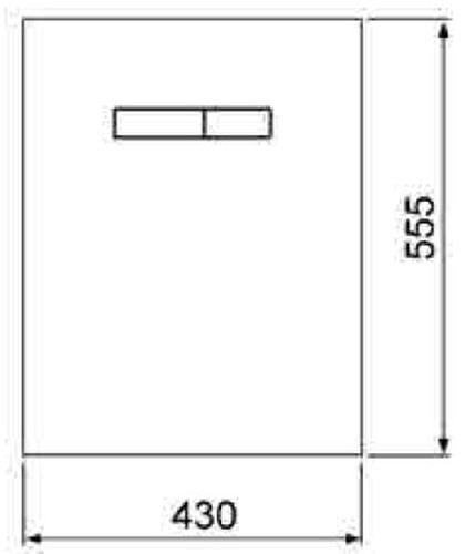 Tece Lux buton de spălare pentru WC crom lucios-alb 9650001