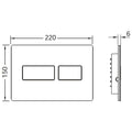 Tece Solid buton de spălare pentru WC crom lucios 9240431