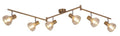 Plafoniera Spot Holly Rabalux 5553 E14 6x40w Metal Auriu Sticla Chihlimbar - imagine 2