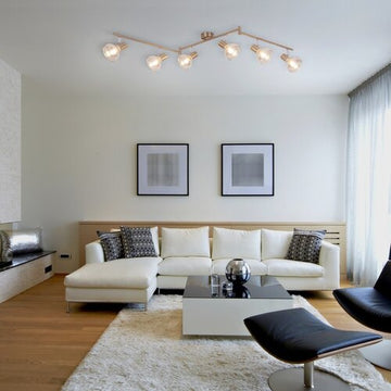 Plafoniera Spot Holly Rabalux 5553 E14 6x40w Metal Auriu Sticla Chihlimbar