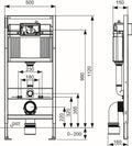 Tece Base cadru încastrat pentru vas wc suspendat 9400407