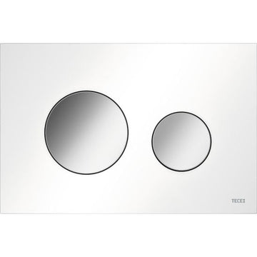 Tece Loop buton de spălare pentru WC crom lucios-alb 9240927
