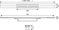 Tece Drainprofile rigolă duș 100 cm auriu 671002