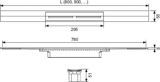 Tece Drainprofile rigolă duș 100 cm auriu 671002