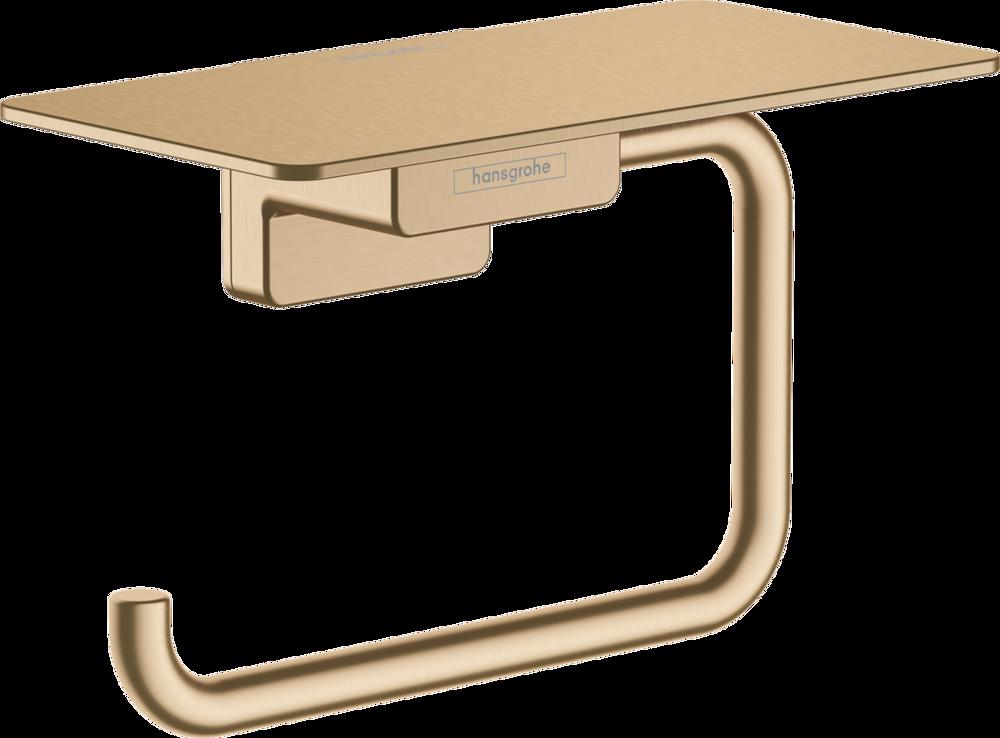 SUPORT HARTIE IGIENICA ADDSTORIS CU ETAJERA, BRUSHED BRONZE