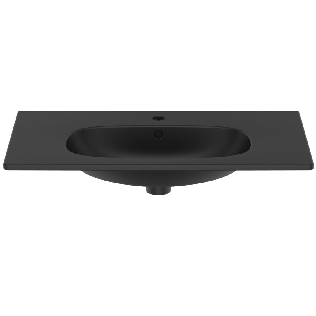 LAVOAR TESI 80 CM PENTRU MONTAJ PE MOBILIER, SILK BLACK