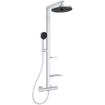 SISTEM DUS TERMOSTATIC CERATHERM ALU+ ,CAP DUS 260 MM 2 JETURI, FURTUN 1750MM SI PARA 100MM 2 JETURI, SILVER