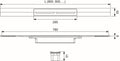 Tece Drainprofile rigolă duș 80 cm oţel 670810