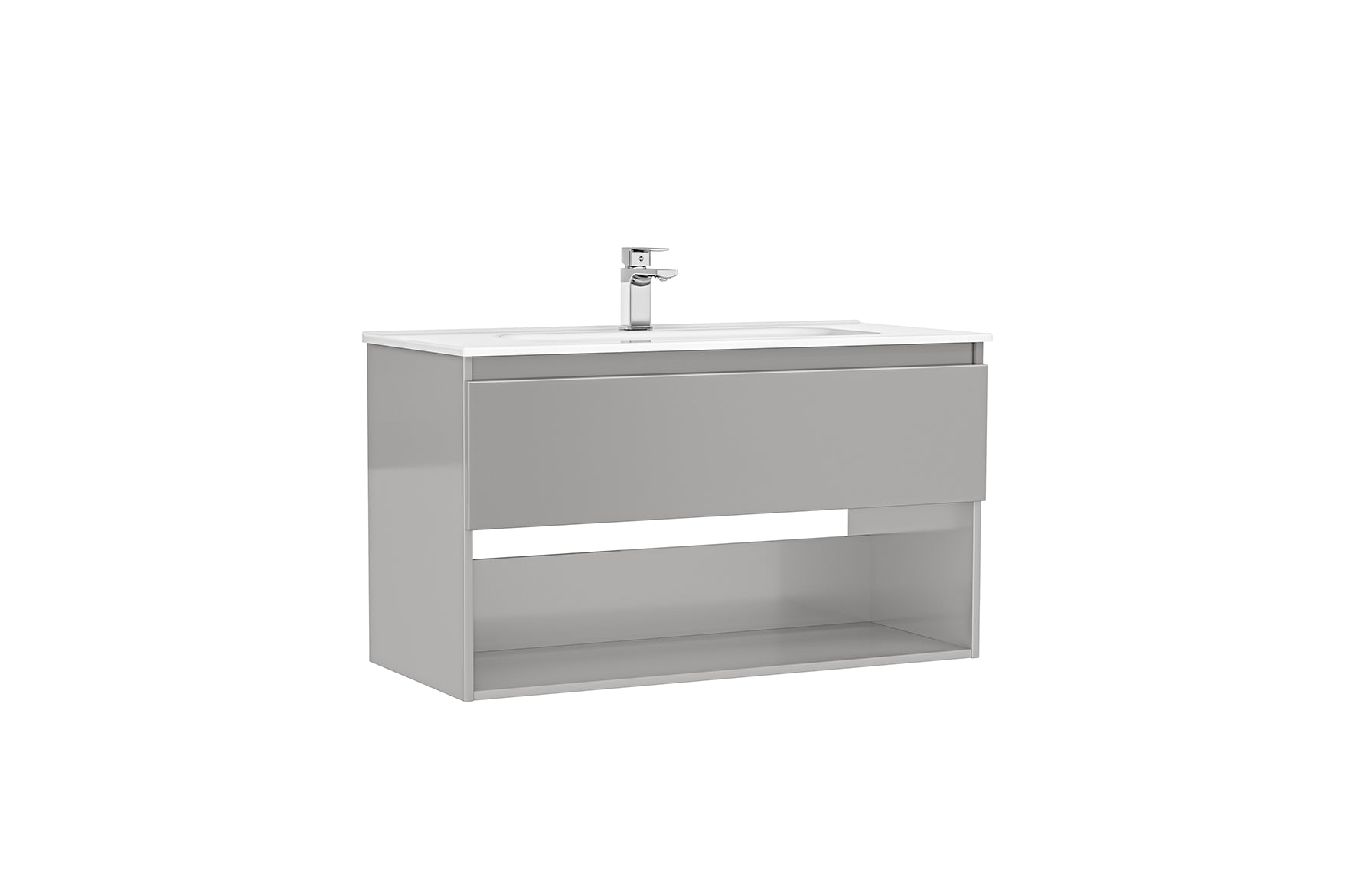 MOBILIER DAILY 100X46X56.5 GALET LUCIOS,1 SERTAR+RAFT,CU LAVOAR