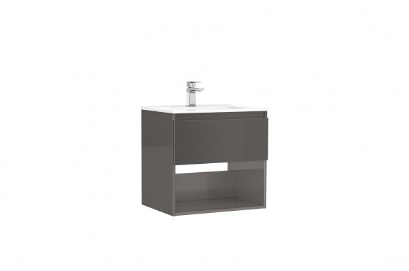 MOBILIER DAILY 60X46X56.5 ANTRACIT LUCIOS,1 SERTAR+RAFT,CU LAVOAR