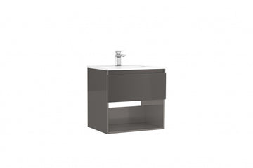 MOBILIER DAILY 60X46X56.5 ANTRACIT LUCIOS,1 SERTAR+RAFT,CU LAVOAR