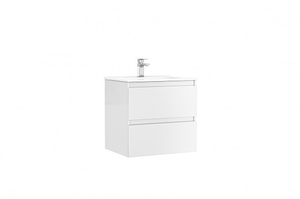 MOBILIER DAILY 60X46X56.5 ALB LUCIOS, 2 SERTARE,CU LAVOAR