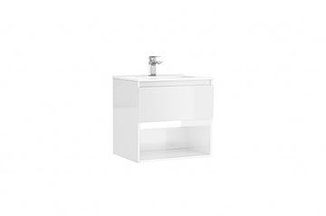 MOBILIER DAILY 60X46X56.5 ALB LUCIOS,1 SERTAR+RAFT,CU LAVOAR