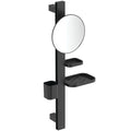 ACCESORIU COSMETIC S ALU+ , BARA 700MM, OGLINDA CU LUPA 3X 200MM, POLITE  208MM  SI 130 MM, PAHAR, SILK BLACK