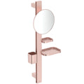 ACCESORIU COSMETIC S ALU+ , BARA 700MM, OGLINDA CU LUPA 3X 200MM, POLITE  208MM  SI 130 MM, PAHAR, ROSE