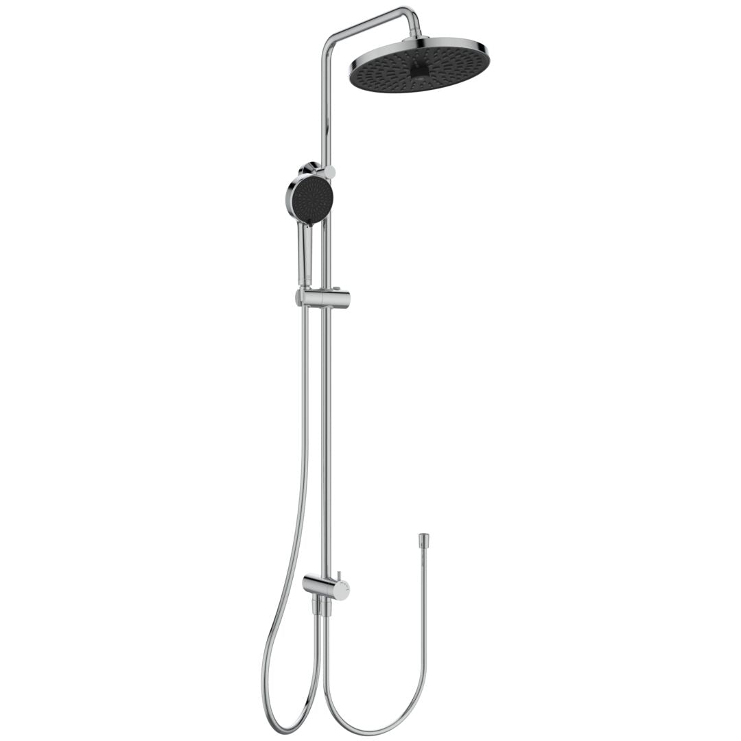 SISTEM DUS CERAFLOW 25+, CAP DUS 260 MM 2 JETURI, FURTUN 1750MM SI PARA 100MM 2 JETURI, FURTUN CONECTOR 800 MM, CROM (SE POATE CONECTA LA ORICE BATERIE DE DUS )