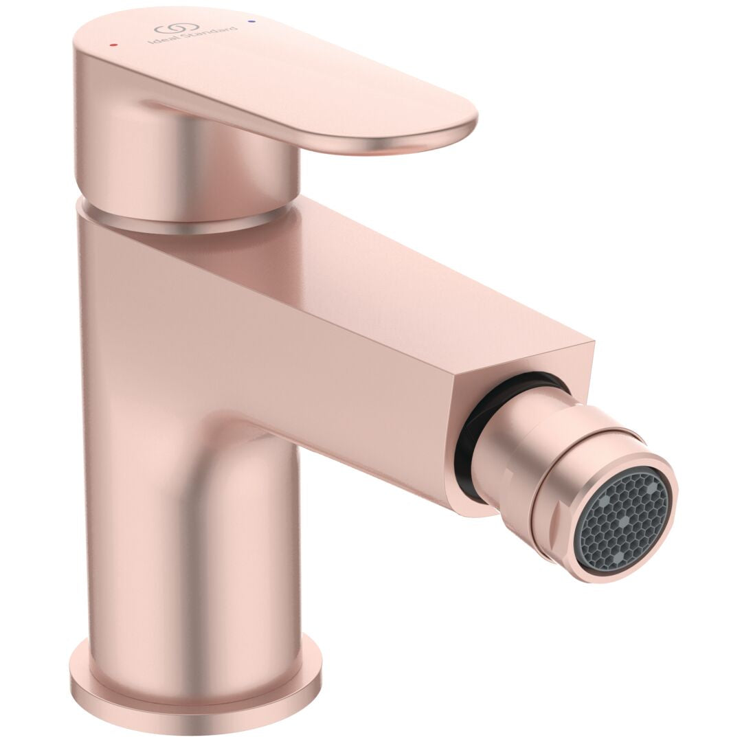 BATERIE BIDEU CERAFINE O, VENTIL METALIC CLICK-CLACK, ROSE