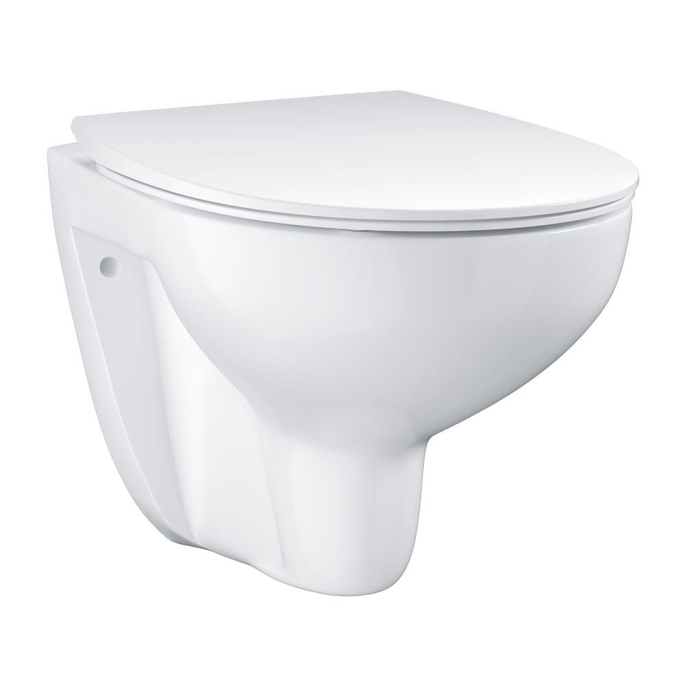 SET VAS WC BAU CERAMIC SUSPENDAT RIMLESS CU CAPAC SLIM SOFT-CLOSE