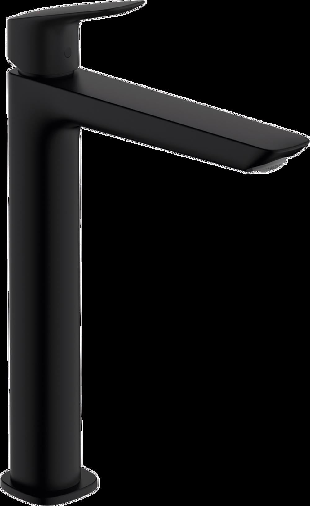BATERIE LAVOAR LOGIS 240 FINE CU VENTIL POP-UP, NEGRU MAT