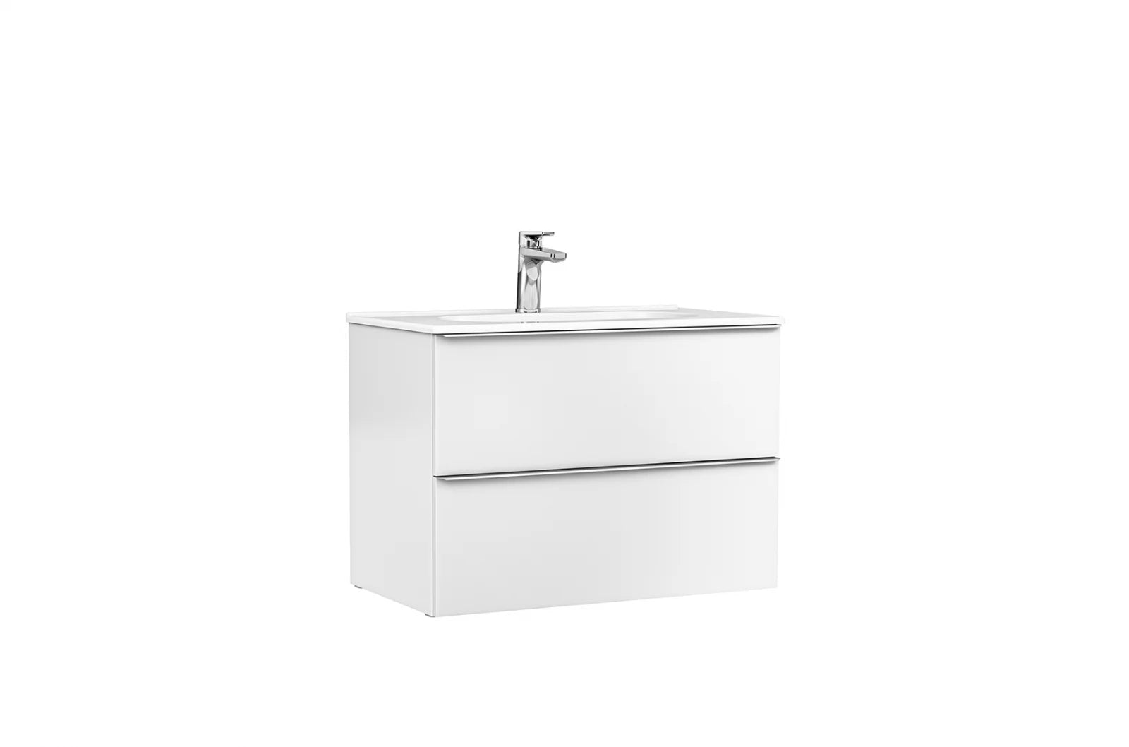DULAP SHONA 80X56X45.2 CM PENTRU LAVOAR, DOUA SERTARE, ALB MAT