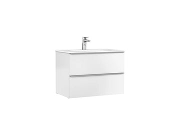 DULAP SHONA 80X56X45.2 CM PENTRU LAVOAR, DOUA SERTARE, ALB MAT