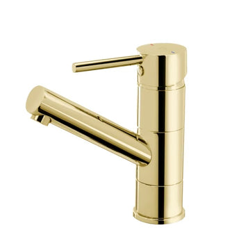 BATERIE STATIVA LAVOAR CU PIPA MOBILA FLUSSO , VENTIL CLICK-CLACK , AURIU LUCIOS