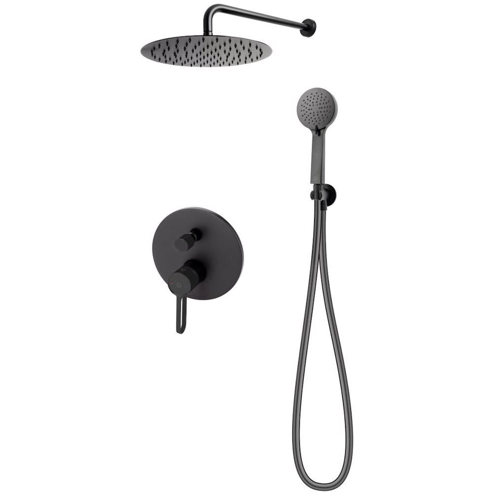 SET INCASTRAT DUS IGIENIC ZAFFIRO, BATERIE INCASTRATA 1 IESIRE, PARA DUS START-STOP, FURTUN SI RACORD CU SUPORT PENTRU PARA DUS, NEGRU
