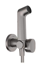 SET DUS INCASTRAT IGIENA INTIMA S CU MIXAJ, SUPORT DUS, FURTUN 1,25M, BRUSHED BLACK CHROME ( NECESITA CORP INCASTRAT 29235180)