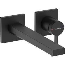ORNAMENT BATERIE INCASTRATA LAVOAR TECTURIS E, PIPA 225 MM, ECO SMART, NEGRU MAT