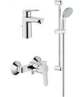 Set baterii dus GROHE BauEdge cu baterie lavoar si set dus Tempesta 110 cu bara