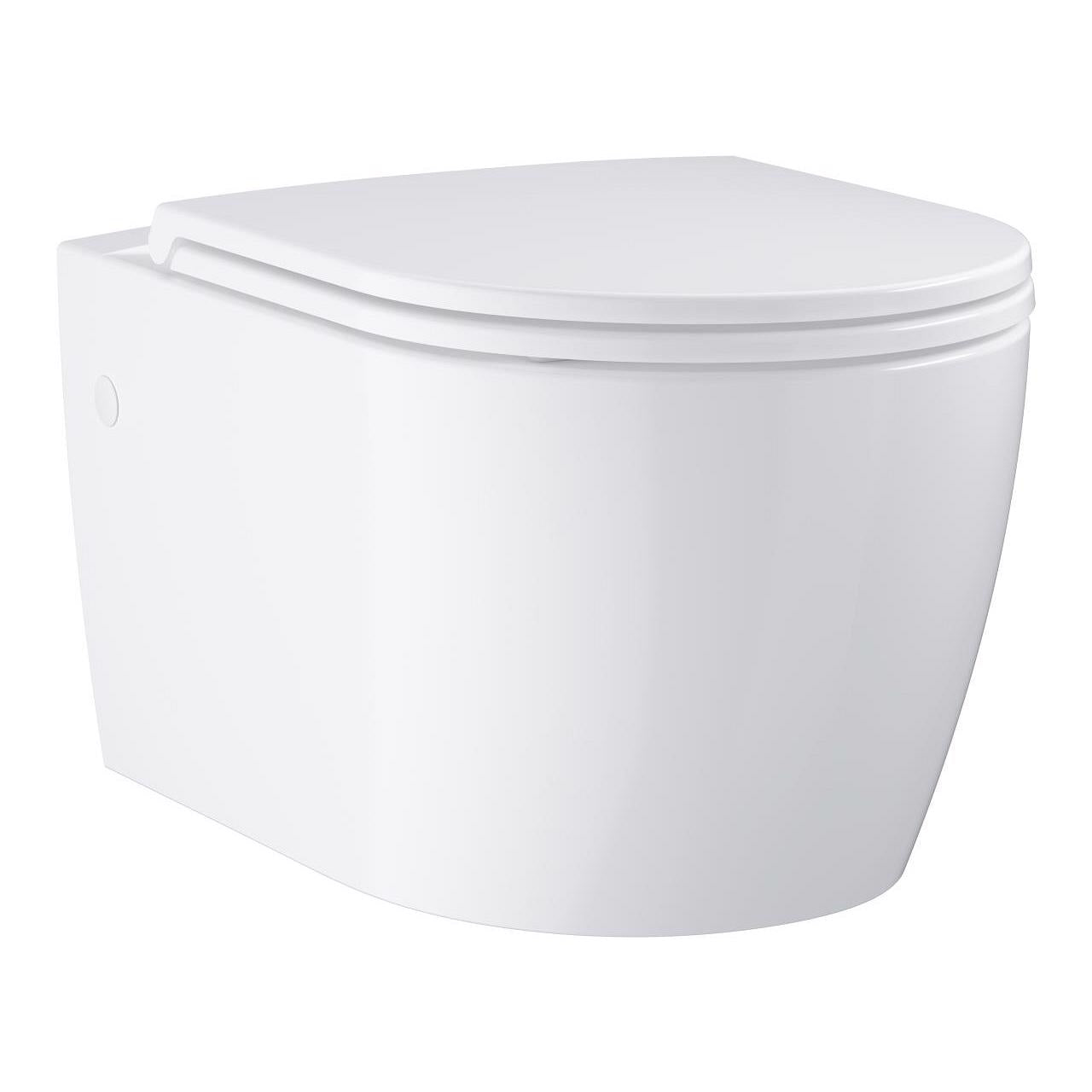 SET VAS WC BAU CERAMIC SUSPENDAT CU CAPAC SOFT CLOSE SLIM