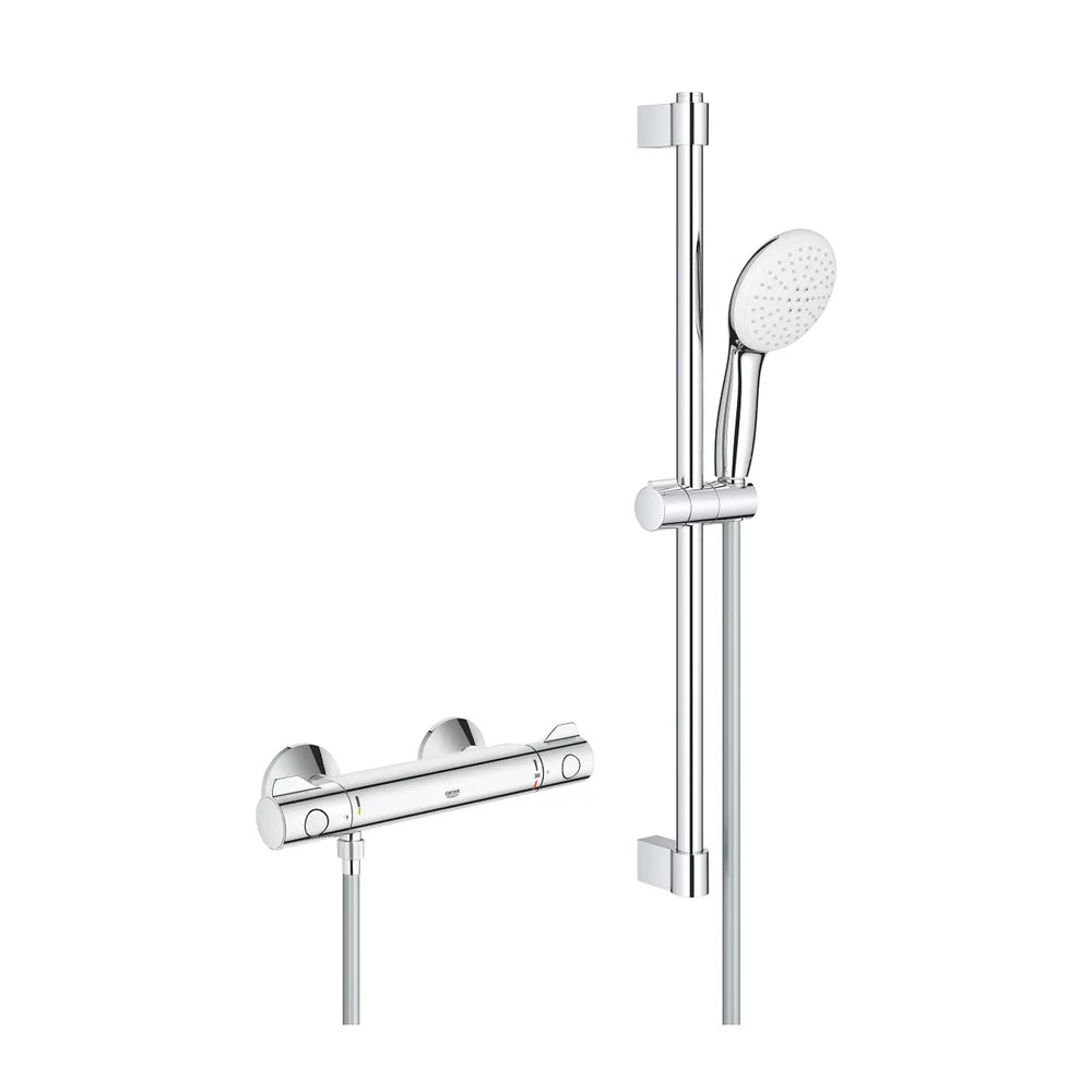 Set baterie dus termostatica GROHE Grohtherm 800 cu set dus Tempesta 100 cu bara 600 mm