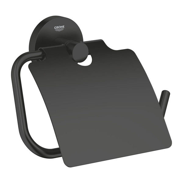 SUPORT HARTIE IGIENICA CU APARATOARE ESSENTIALS NOU MATTE BLACK