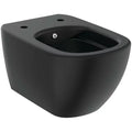 VAS WC TESI SUSPENDAT RIMPLESS+ CU FUNCTIE DE BIDEU FIXARE COMPLET ASCUNSA EASYFIX+, 53X36 CM, SILK BLACK (DOAR CU CAPAC WC EASYFIX+)