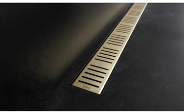 CANAL DE SCURGERE APZ10 BLACK-BRASS SIMPLE CU GRATAR PERFORAT, 550MM, ALAMA