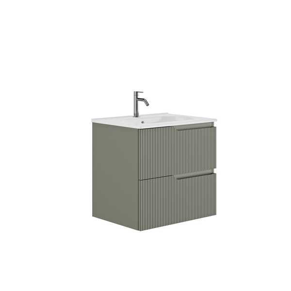 SET MOBILIER CANALETTO 59.5X46X56.5 CM CU LAVOAR LUC 61X46 CM, 2 SERTARE, GREEN
