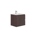 SET MOBILIER CANALETTO 59.5X46X56.5 CM CU LAVOAR LUC 61X46 CM, 2 SERTARE,WALNUT BLACK