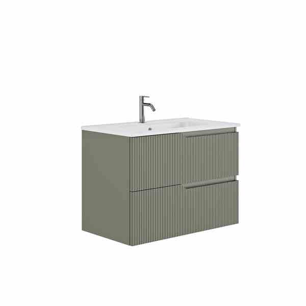 SET MOBILIER CANALETTO 79.5X46X56.5 CM CU LAVOAR LUC 81X46 CM, 2 SERTARE,GREEN