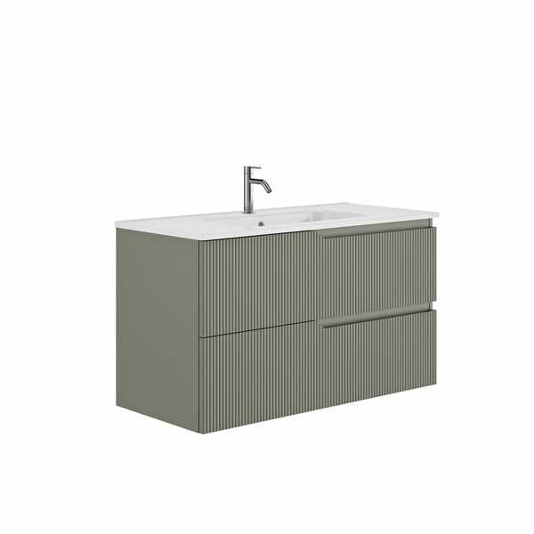 SET MOBILIER CANALETTO 99.5X46X56.5 CM CU LAVOAR LUC 101X46 CM, 2 SERTARE,GREEN