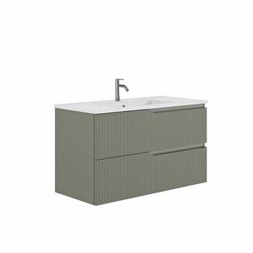 SET MOBILIER CANALETTO 99.5X46X56.5 CM CU LAVOAR LUC 101X46 CM, 2 SERTARE,GREEN