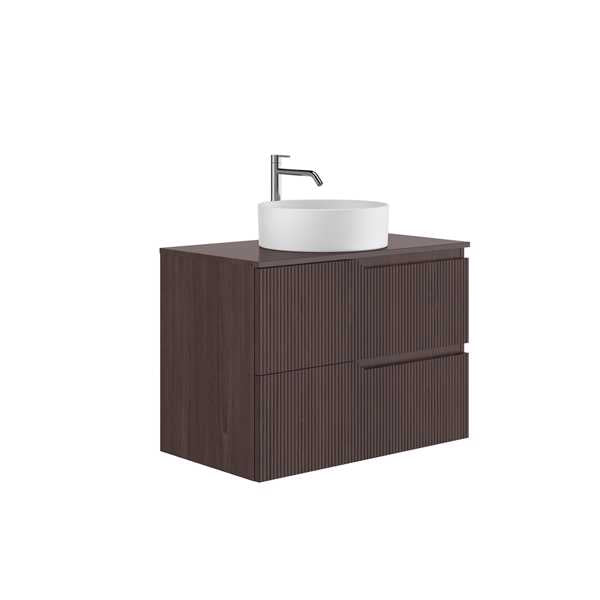 SET MOBILIER CU BLAT CANALETTO 79.5X45.4X56.5 CM, 2 SERTARE,WALNUT BLACK