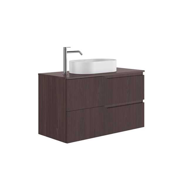 SET MOBILIER CU BLAT CANALETTO 99.5X45.4X56.5 CM, 2 SERTARE,WALNUT BLACK