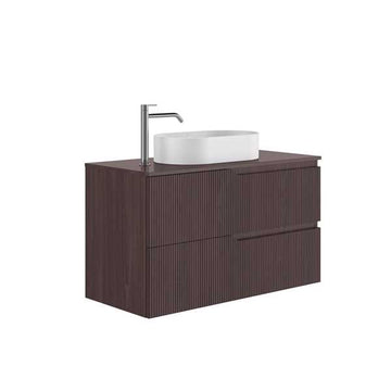 SET MOBILIER CU BLAT CANALETTO 99.5X45.4X56.5 CM, 2 SERTARE,WALNUT BLACK