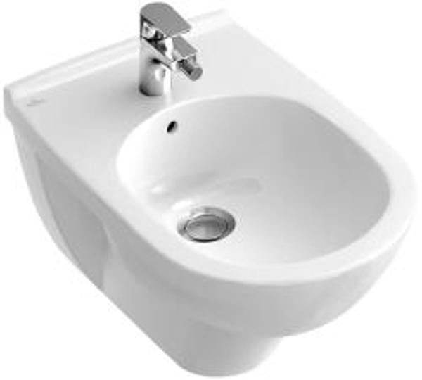 BIDEU O.NOVO SUSPENDAT 360X560, CU ORIFICIU PENTRU BATERIE, ALB ALPIN