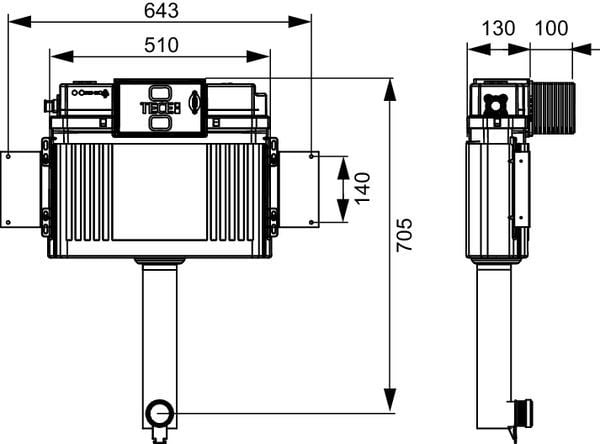 Tece Box rezervor încastrat 9041308