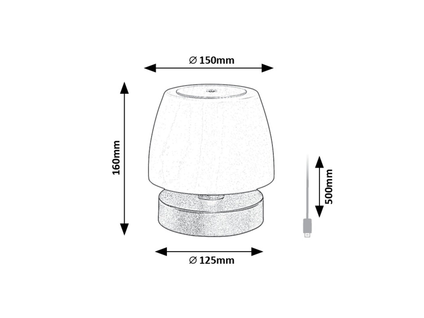 veioza Odera LED 3, negru