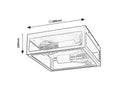 plafoniera Zaton E27 2x MAX 60, negru mat