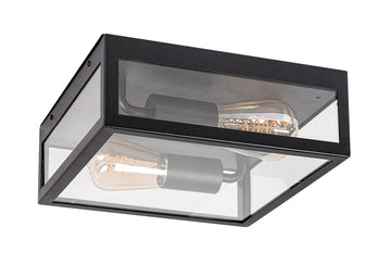 plafoniera Zaton E27 2x MAX 60, negru mat