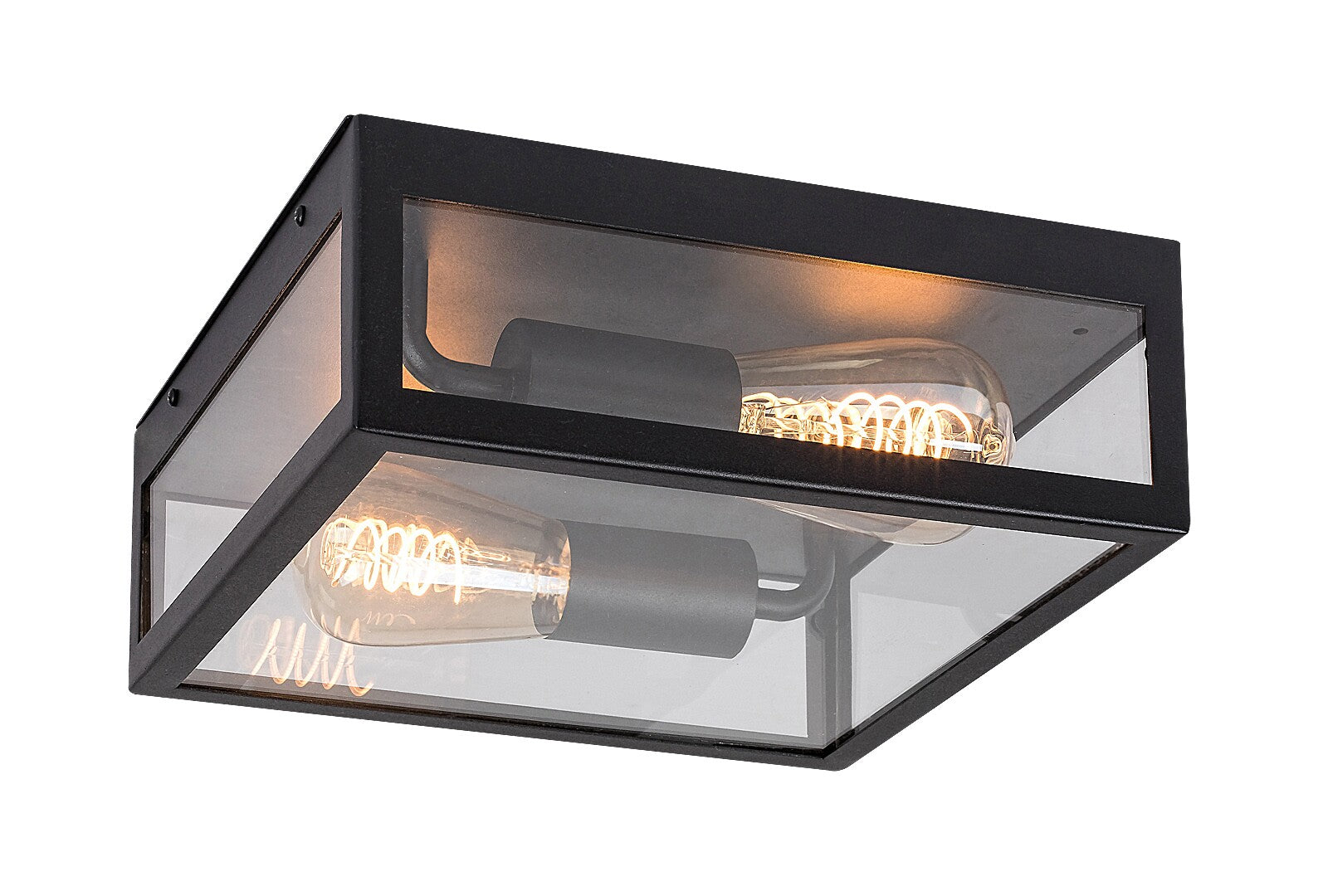 plafoniera Zaton E27 2x MAX 60, negru mat